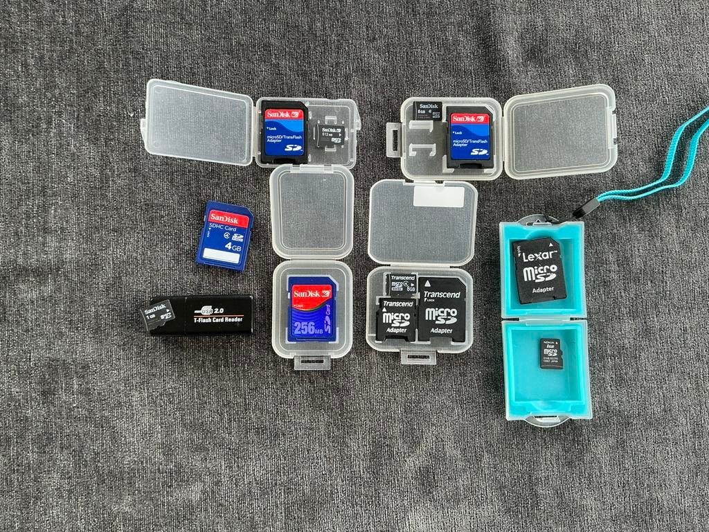 MicroSD & SD Kaarten met Adapter, Audio, Tv en Foto, Fotografie | Geheugenkaarten, Gebruikt, Fotocamera, MicroSD, Minder dan 2 GB