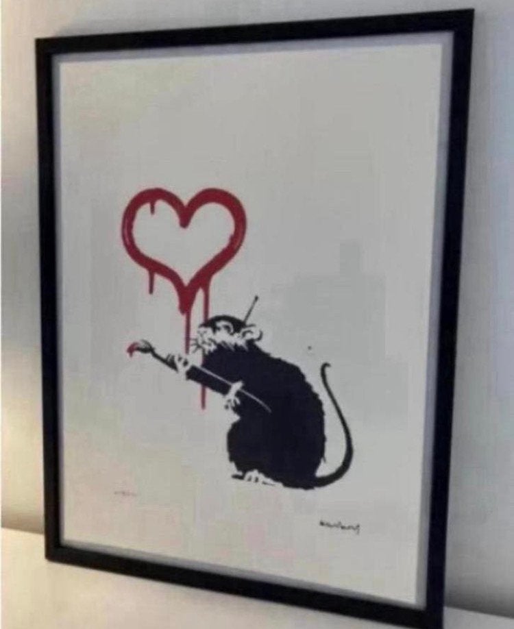 BANKSY : lithografie met certificaat, Ophalen of Verzenden