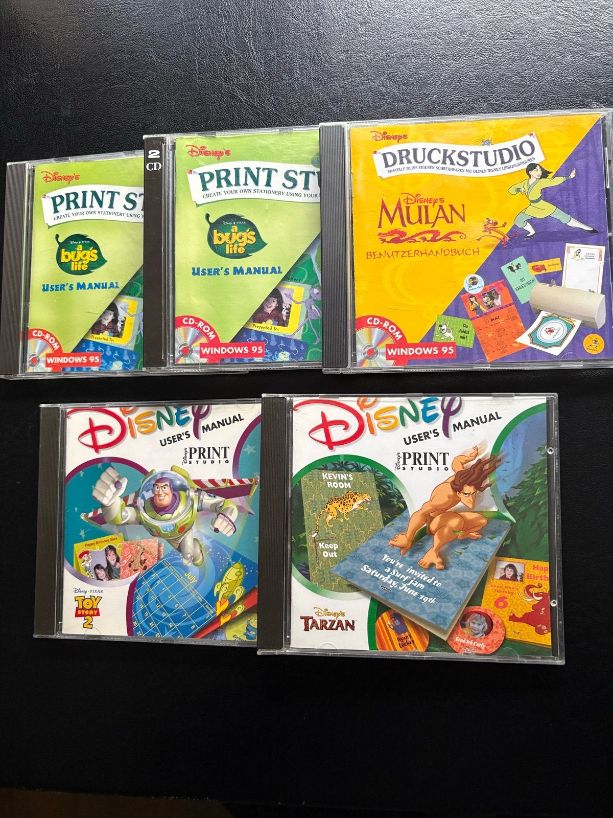 Disney Print Studio CD-ROMs: Mulan, Tarzan, Toy Story 2, A B, Computers en Software, Besturingssoftware, Ophalen of Verzenden