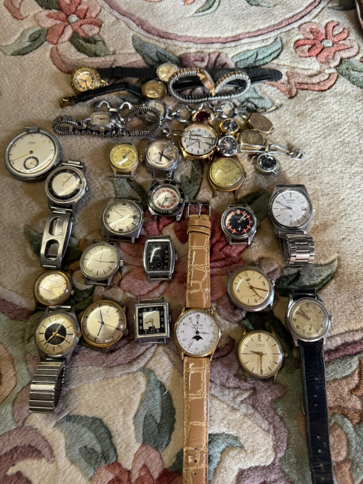 Antiek Horloges, Sieraden, Tassen en Uiterlijk, Horloges | Antiek, Overige merken, Staal, 1960 of later, Ophalen of Verzenden