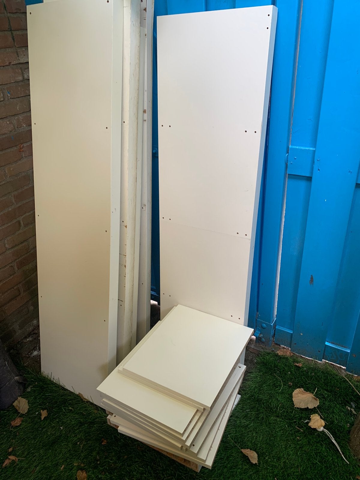 Stapel wit spaanplaat planken, Doe-het-zelf en Verbouw, Ophalen, Gebruikt, Minder dan 25 mm, Plank
