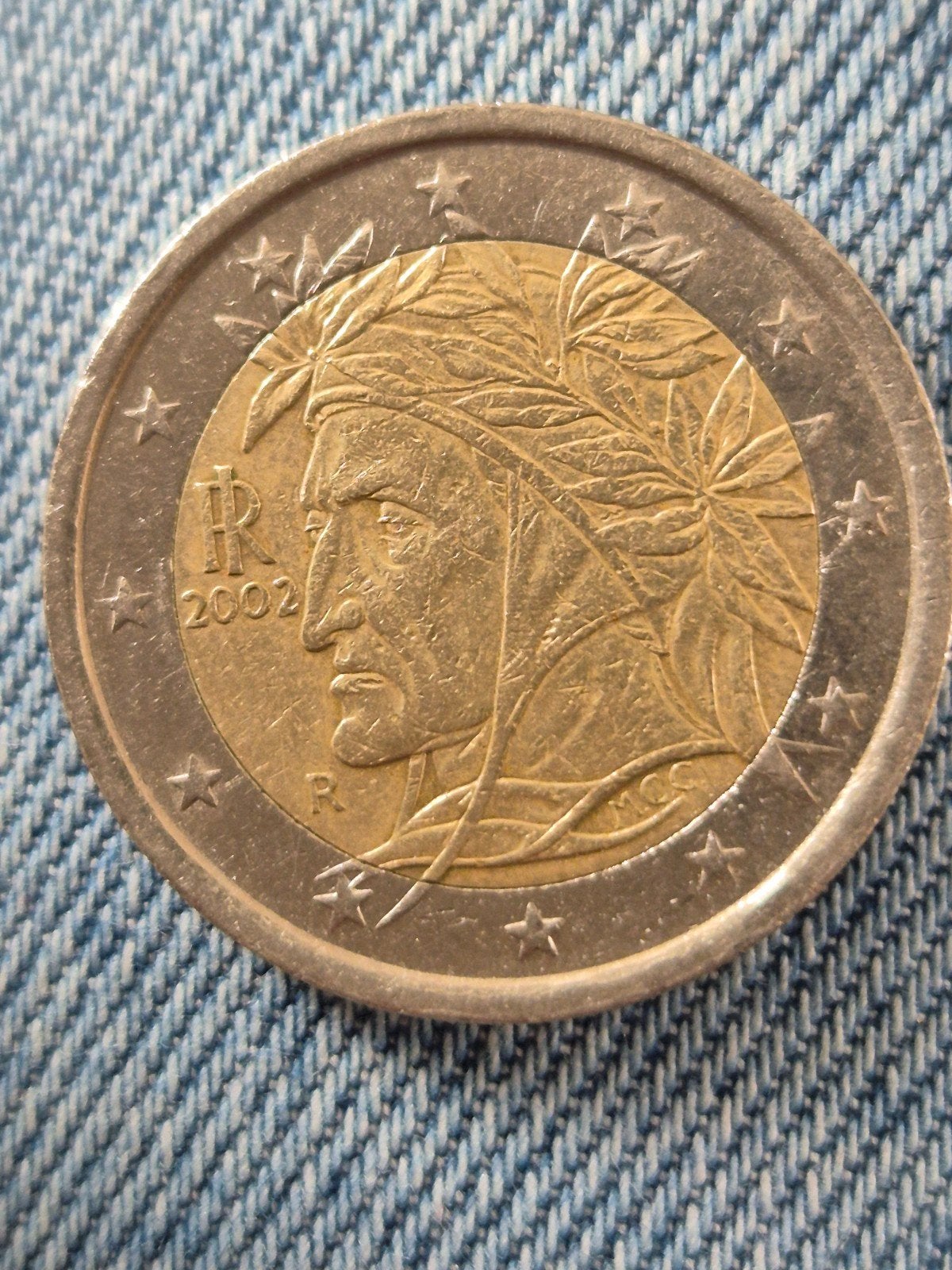 2 euromunt Italië Dante 2002, Ophalen of Verzenden, Italië, 2 euro, Losse munt