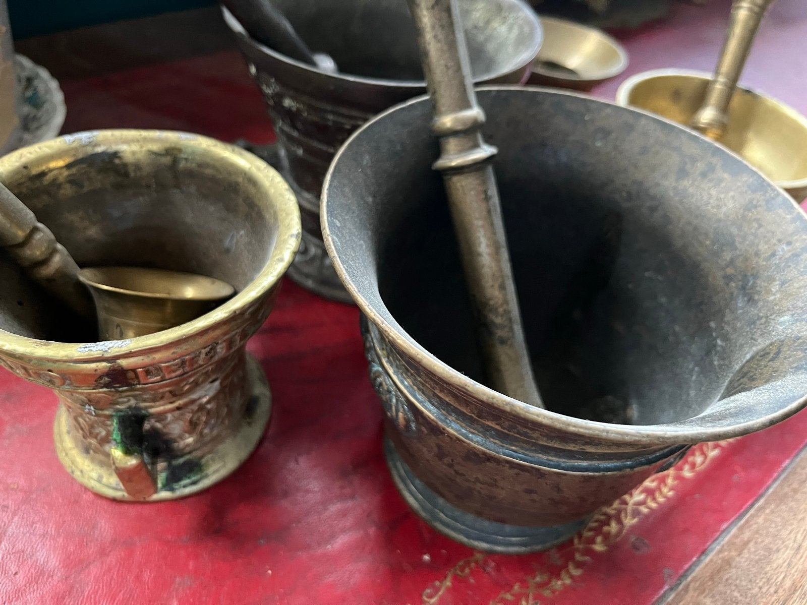 Antieke vijzels, diverse maten en materialen, Ophalen of Verzenden