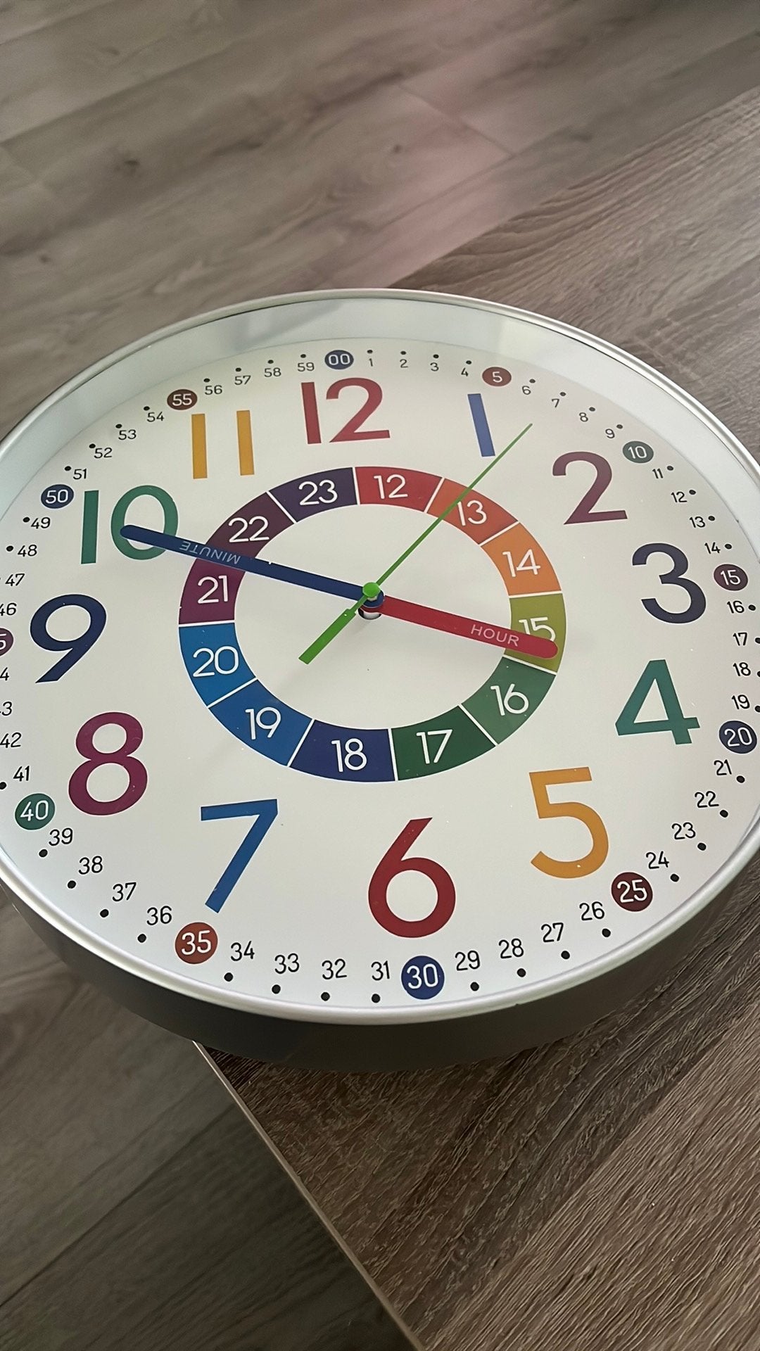 Klok om te leren klok kijken, Huis en Inrichting, Ophalen, Zo goed als nieuw, Wandklok