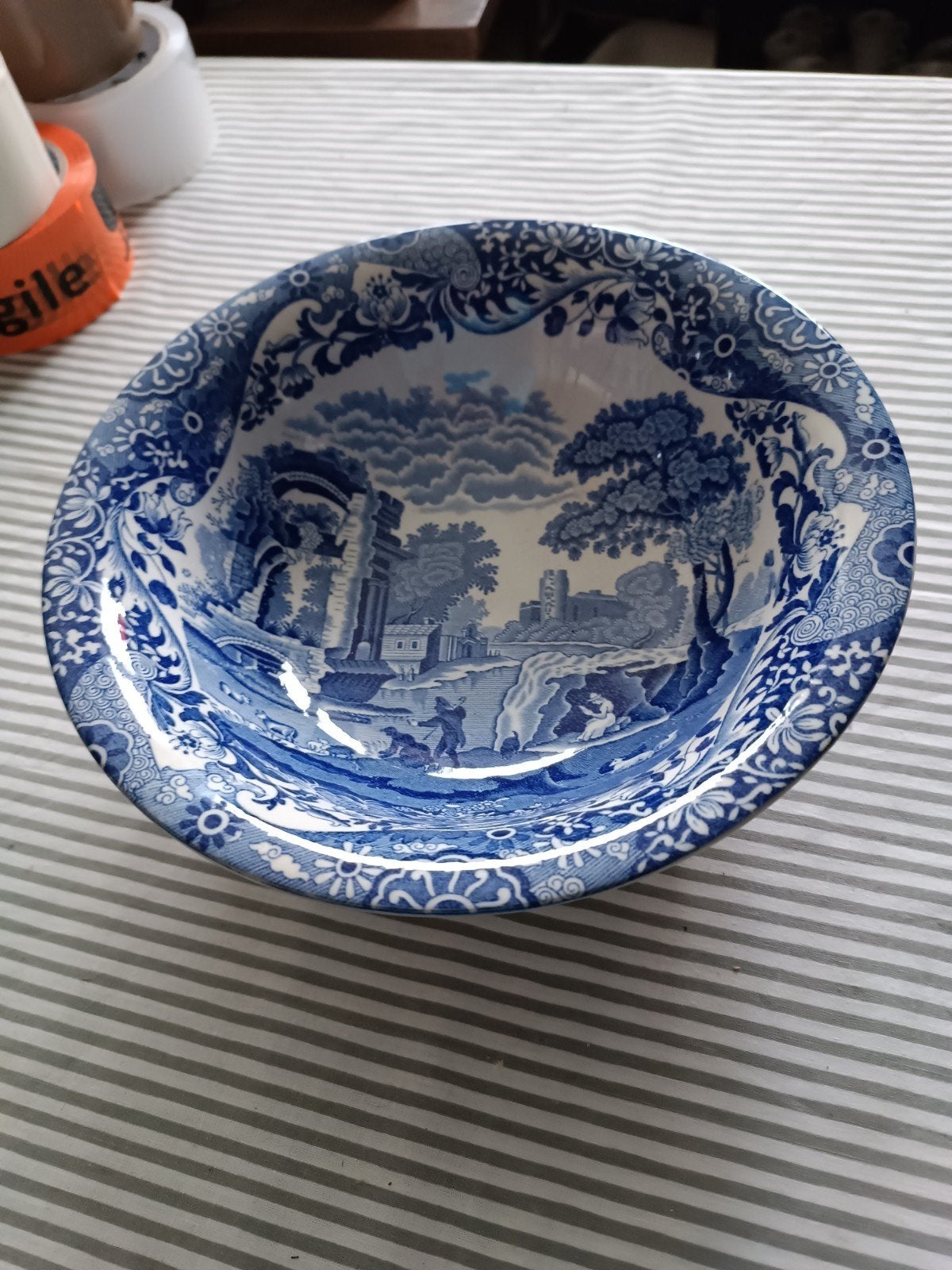 Copeland SPODE Blue Italian diepe ronde open schaal, Antiek en Kunst, Antiek | Servies los, Ophalen of Verzenden