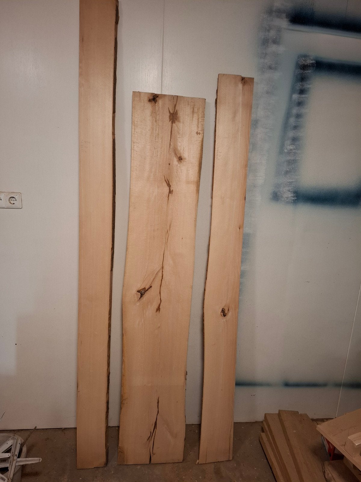 Beuken schaaldelen / boomstamplank glad geschaafd, 25 tot 50 mm, Nieuw, Ophalen of Verzenden, Plank