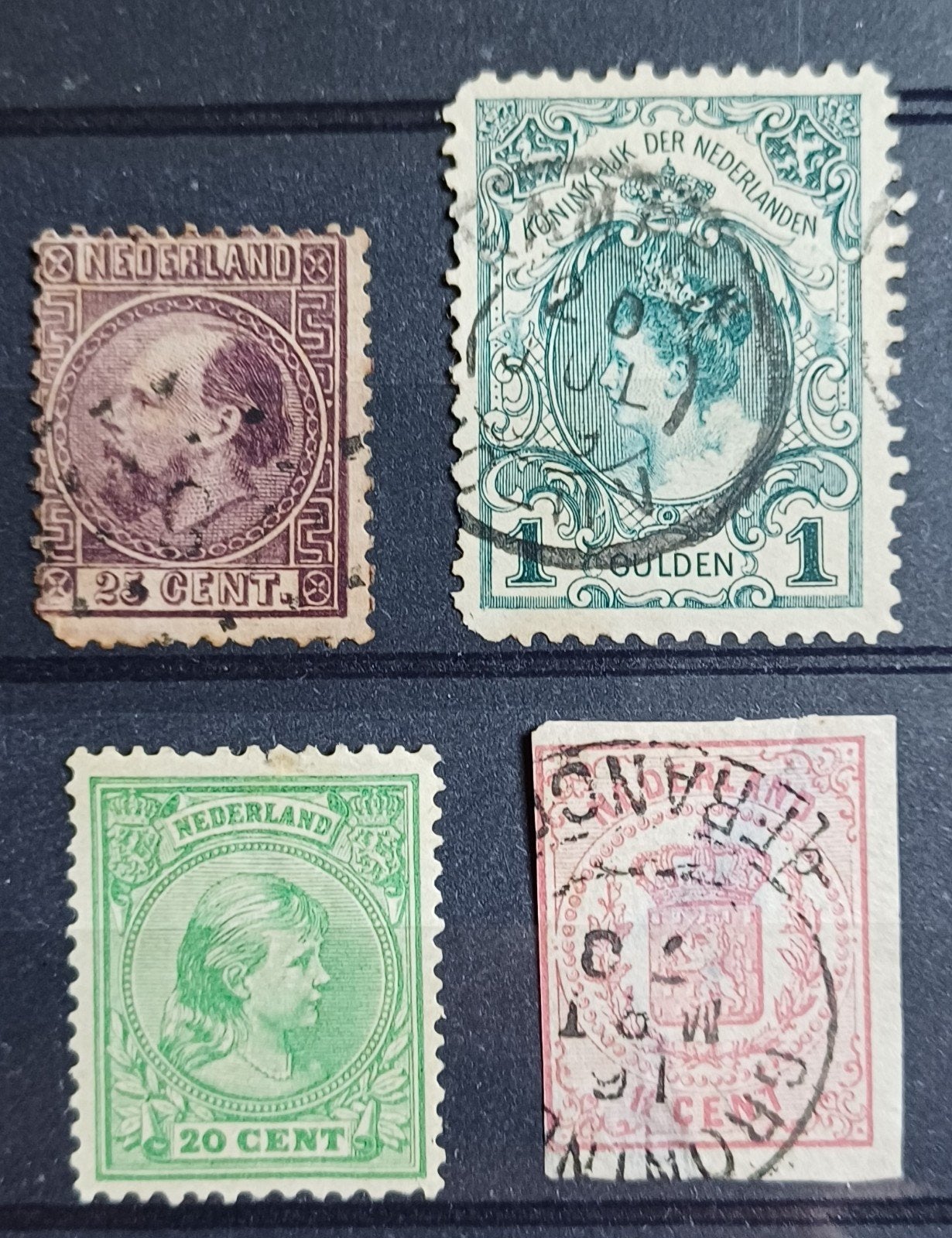4 prachtige Nederlandse zegels met CW €500!!, Ophalen of Verzenden, T/m 1940, Gestempeld