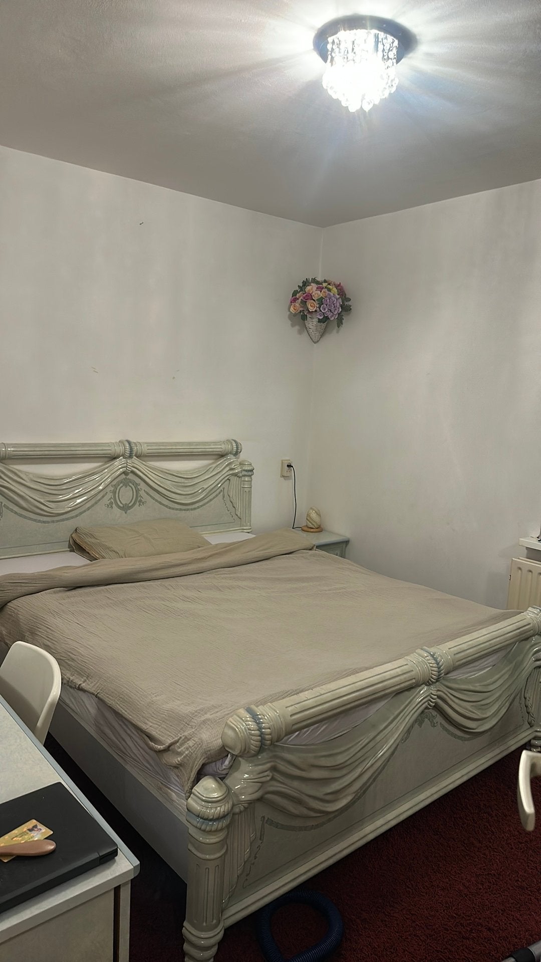 Bed+makeuptafel+kledingkast set, Antiek, Verstelbaar, Tweepersoons, Ophalen of Verzenden