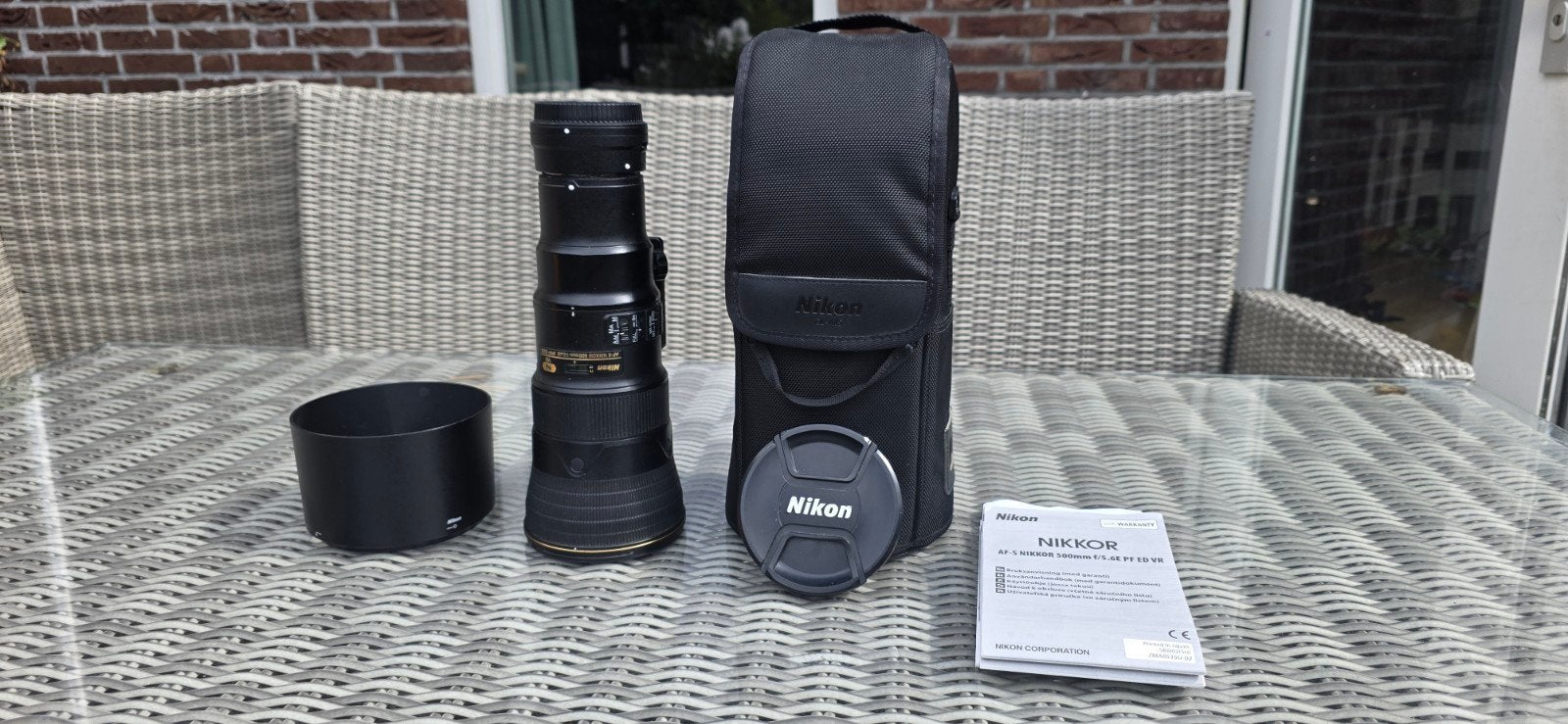 Nikon AF-S 500mm f/5.6E PF ED VR prime telelens, Nikon, Zo goed als nieuw, Nikon F-mount, Statiefgondel