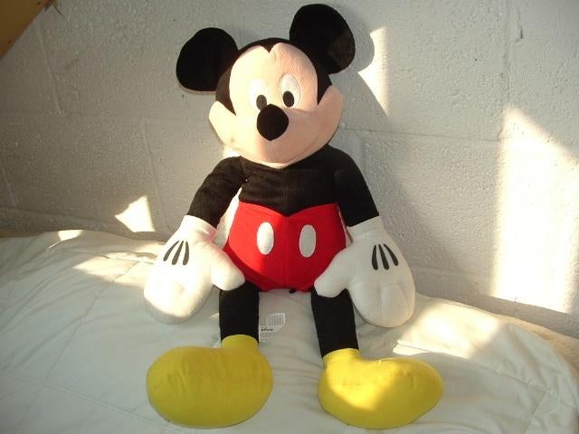 DISNEY MICKEY MOUSE MUIS PLUCHE ZWART MET HUIDSKLE, Ophalen of Verzenden, Nieuw, Overige typen