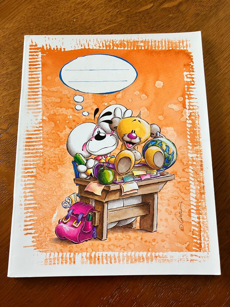 Schattig schrift Diddl met leuke binnenkant, Verzamelen, Diddl, Ophalen of Verzenden, Zo goed als nieuw, Papier, Kaart of Schrift