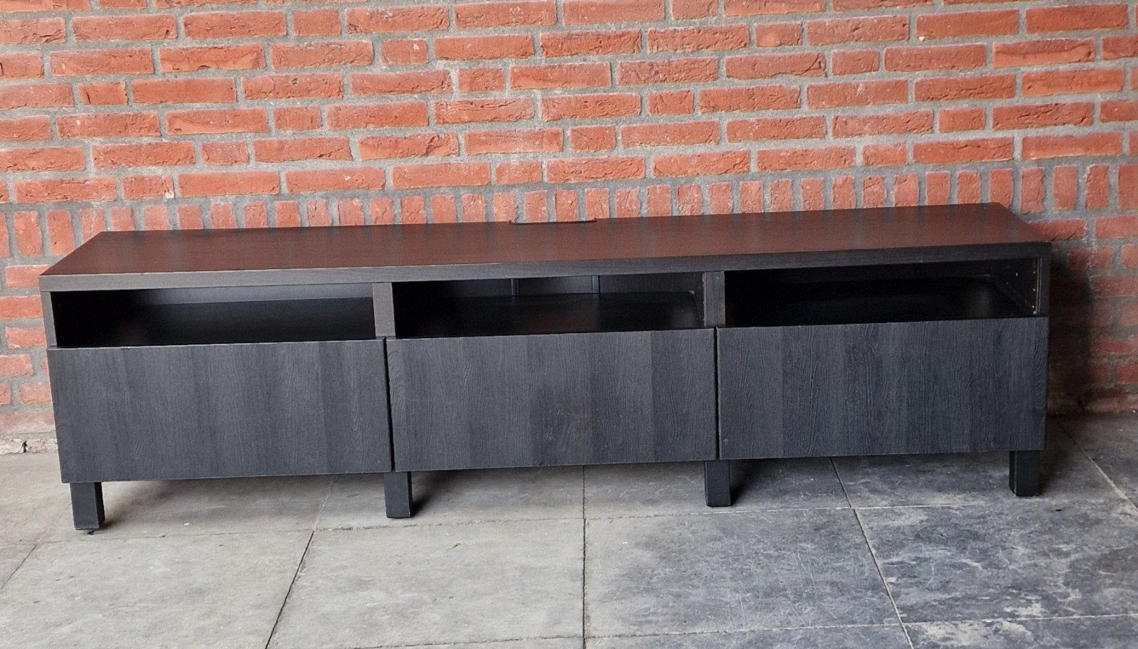 Ikea Besta tv meubel Timmerviken, Ophalen, Gebruikt, 150 tot 200 cm, Minder dan 100 cm