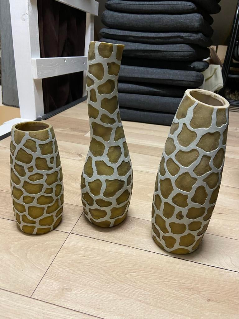 Set van 3 decoratieve vazen, Huis en Inrichting, Woonaccessoires | Vazen, Ophalen