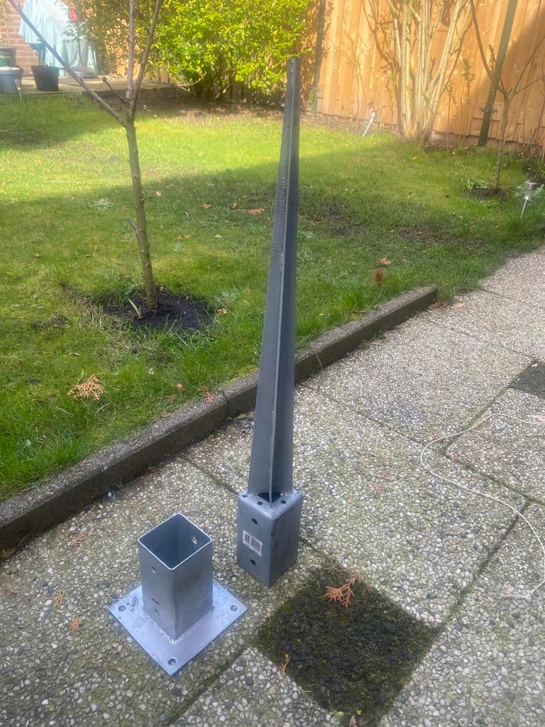 Paalsteunen voor stevige constructies-verzinkt 80X80 mm, Tuin en Terras, Ophalen of Verzenden, Gebruikt, Minder dan 180 cm, Palen