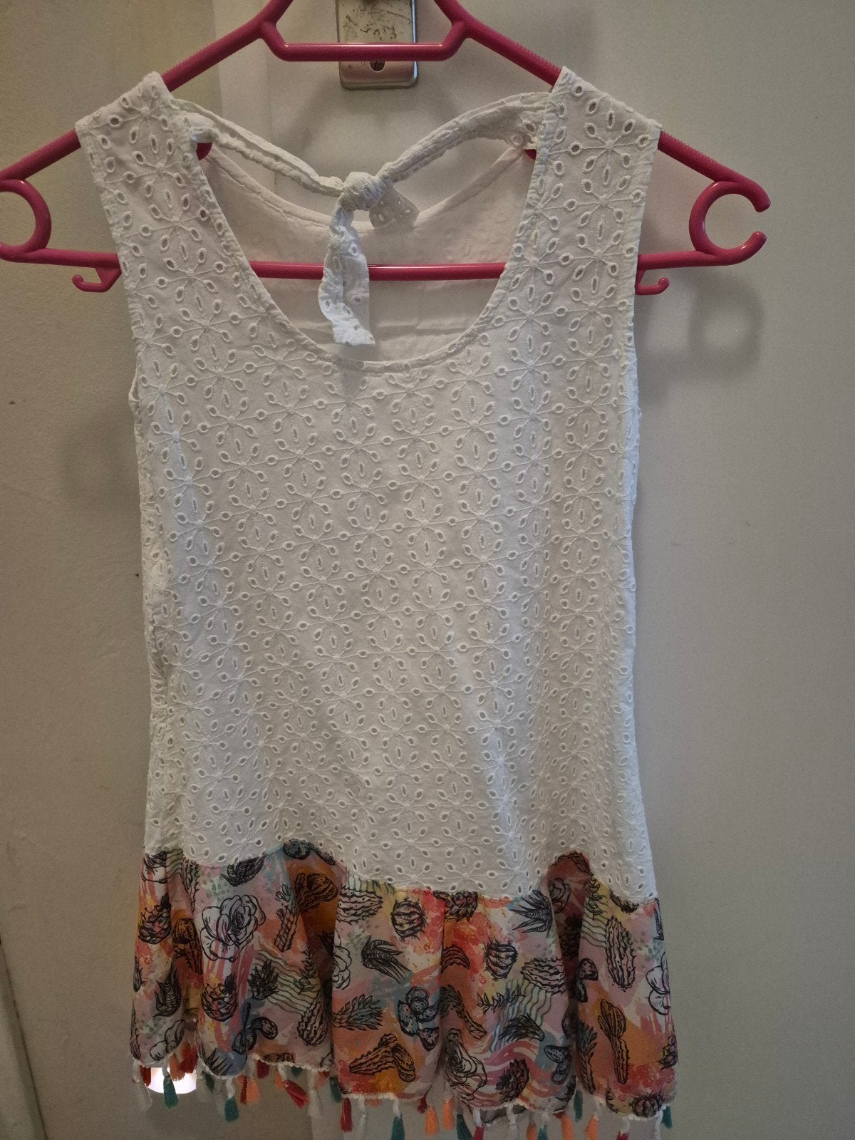 Zomerse top met kwastjes voor meisjes - Pink Orange, Ophalen of Verzenden, Nieuw, Meisje, Shirt of Longsleeve