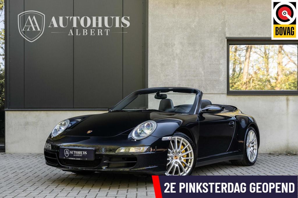 Porsche 997.1 Cabrio 3.8 Carrera 4S 381pk PCCB Carbon PASM, Automaat, Gebruikt, Zwart, Cabriolet