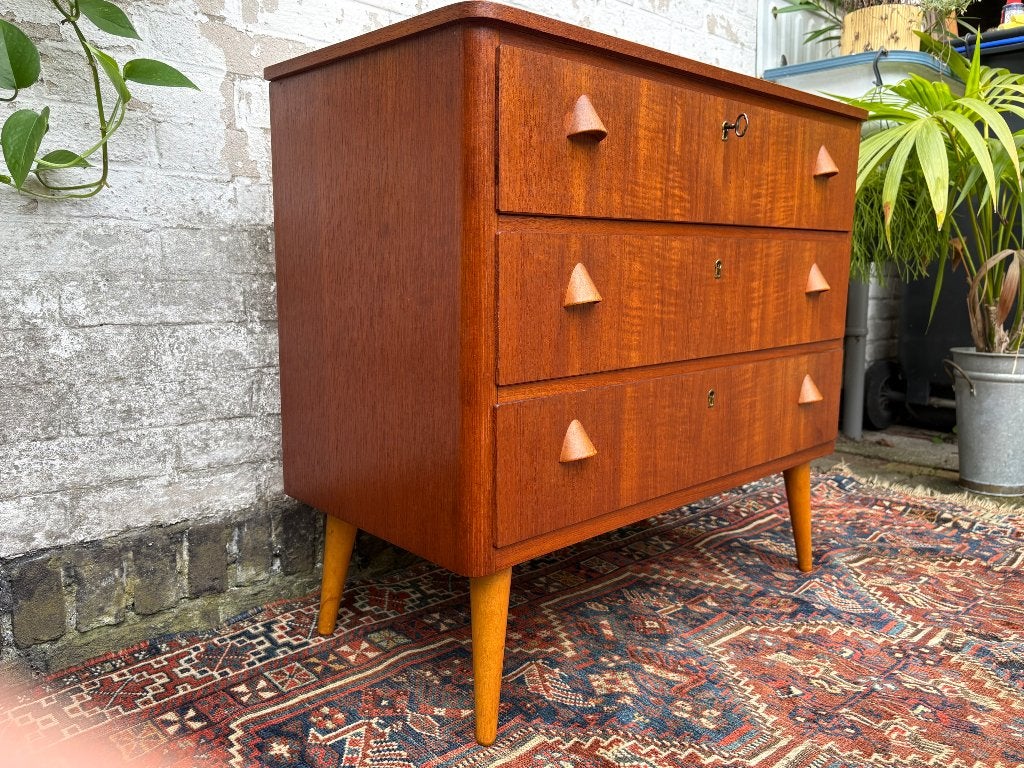 Zweedse SMI Kastje ladekastje retro vintage jaren 1950 / 60s, Ophalen, Deens design - Scandinavisch - Pastoe - Louis van Teeffelen