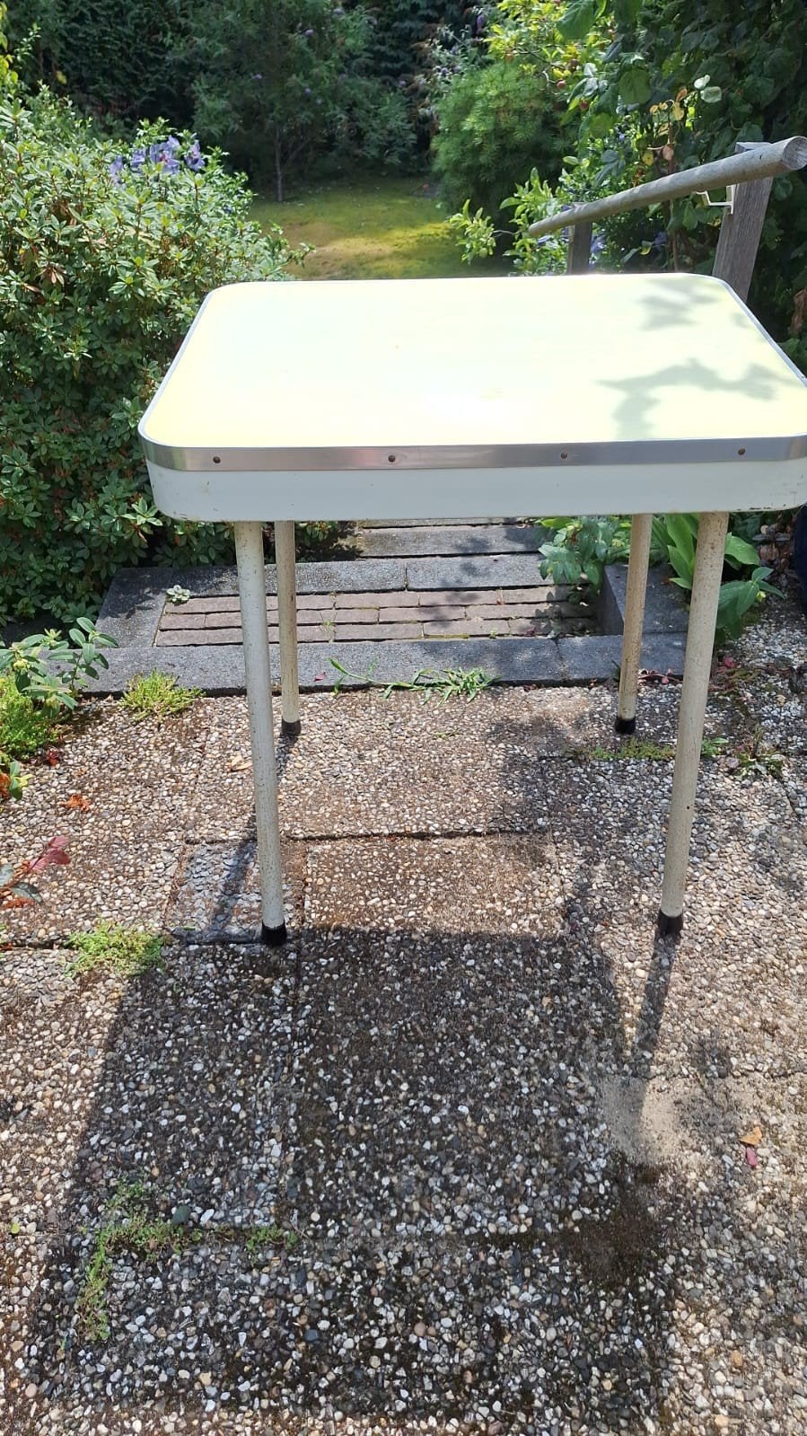 Vintage Brabantia tafel, Ophalen, Gebruikt, Rechthoekig, 60 cm of meer