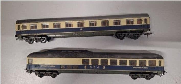 2x Speisewagen DSG modeltrein wagons, Gebruikt, Gelijkstroom, Wagon, Ophalen of Verzenden