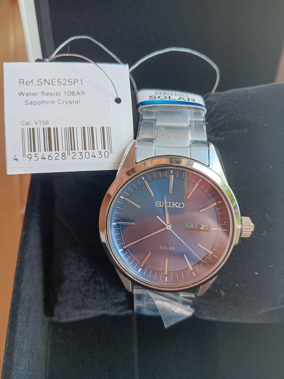 SEIKO SOLAR SNE525P1, Ophalen of Verzenden, Nieuw, Staal, Seiko