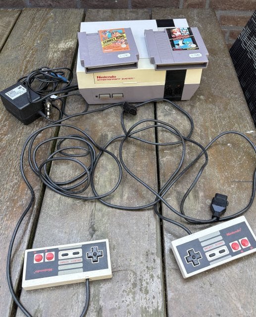 Nintendo NES met 3 spellen, Ophalen of Verzenden, Gebruikt, Met 2 controllers, Met games