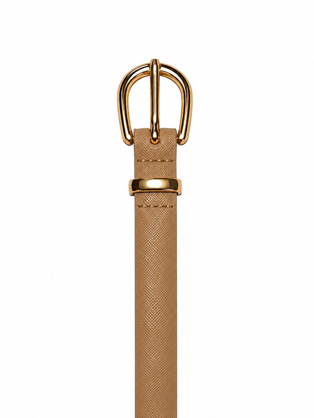 Elegante smalle riem van Zara met gouden gesp, Kleding | Dames, Riemen en Ceinturen, Minder dan 3 cm, 80 tot 90 cm, Bruin, Tailleriem