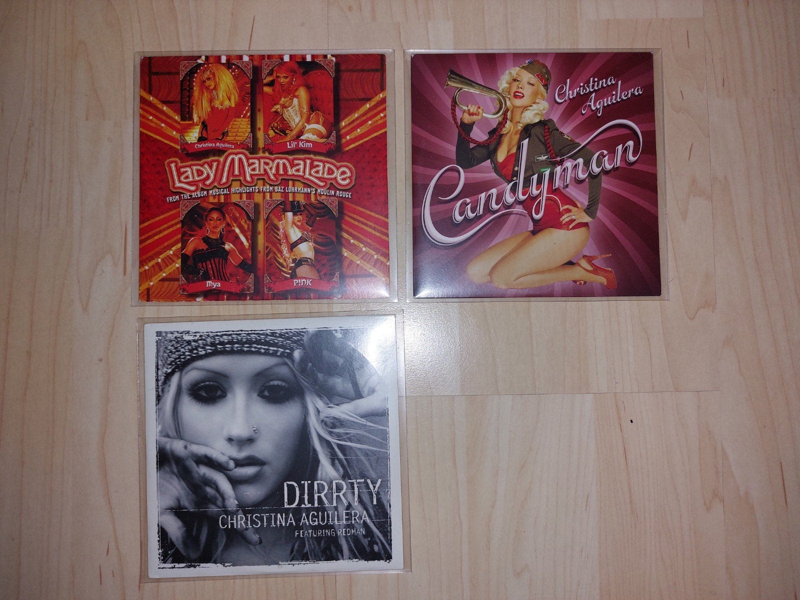 Christina Aguilera cd singles cardboard cardsleeve, Verzenden