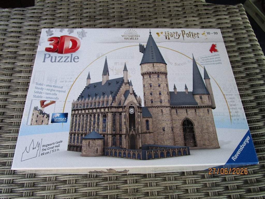 Harry Potter Hogwarts Kasteel 3D Puzzle Ravensburger, Ophalen of Verzenden, Zo goed als nieuw, Overige typen