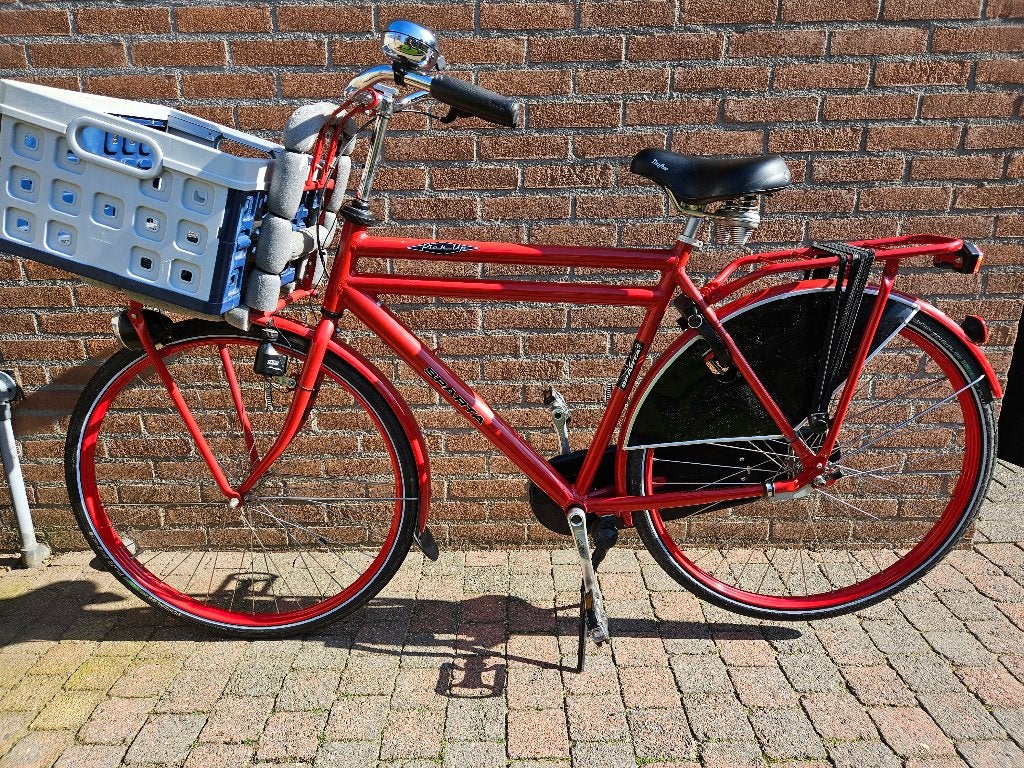 Rode Sparta Pick up fiets met krat, Fietsen en Brommers, Ophalen, Terugtraprem, Sparta, Gebruikt