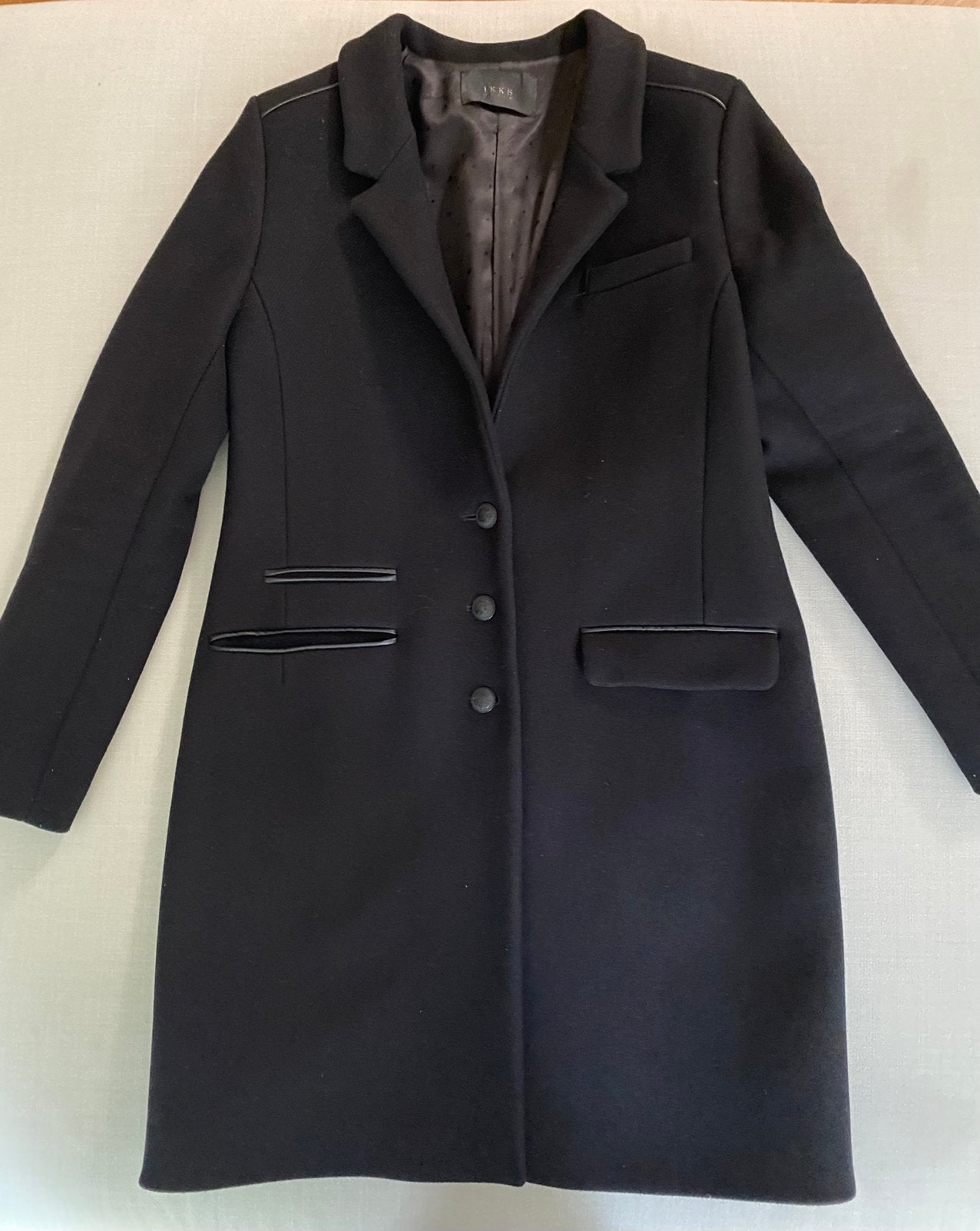 IKKS Women zwarte mantel / jas maat 38, Kleding | Dames, Ophalen of Verzenden, Zo goed als nieuw, Maat 38/40 (M), Zwart
