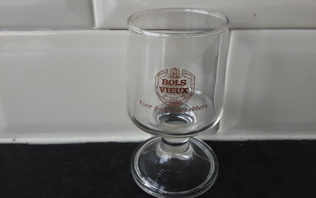 BOLS VIEUX glaasje, Verzamelen, Glas en Borrelglaasjes, Ophalen of Verzenden, Zo goed als nieuw, Borrel- of Shotglas