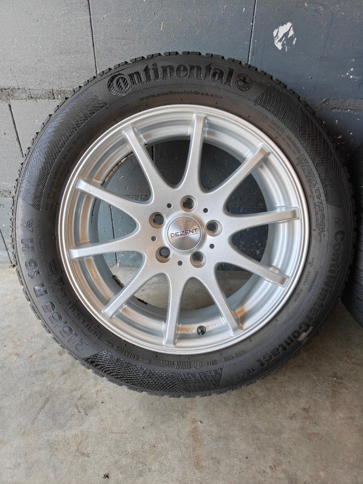 16" Winterset Volvo V70 V60 S60 Continental, Dezent, 16 inch, Banden en Velgen, Onbekend