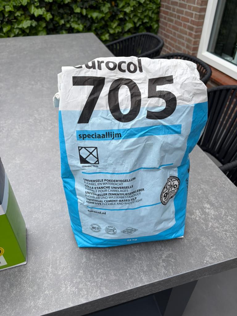 Tegellijm ook geschikt voot tegel op tegel >10kg, Overige materialen, Wandtegels, Nieuw, 10 m² of meer