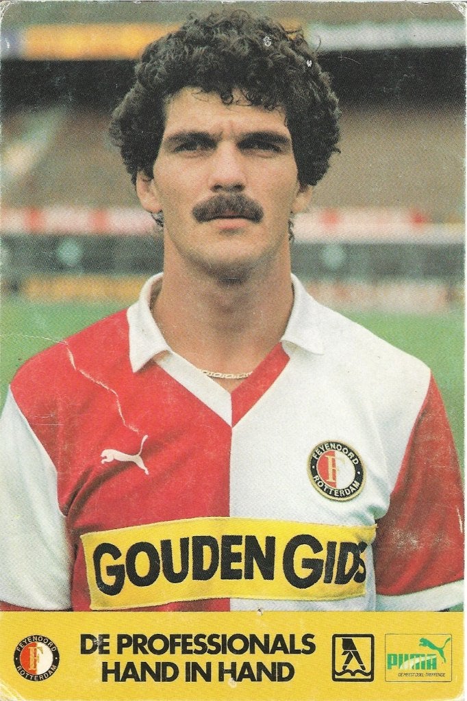 1983-1984 fotokaart Gouden Gids Michel vd Korput - Feyenoord, Verzamelen, Sportartikelen en Voetbal, Verzenden, Gebruikt, Feyenoord