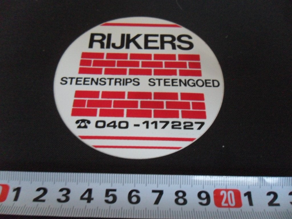 sticker EHV RIJKERS steenstrips steengoed  040-117227, Ophalen of Verzenden, Zo goed als nieuw
