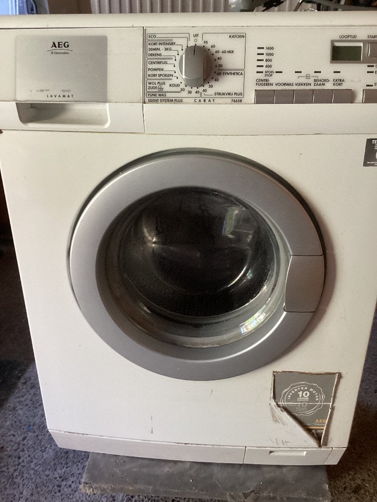 AEG wasmachine gebruikt, Ophalen, Gebruikt, Voorlader, 85 tot 90 cm