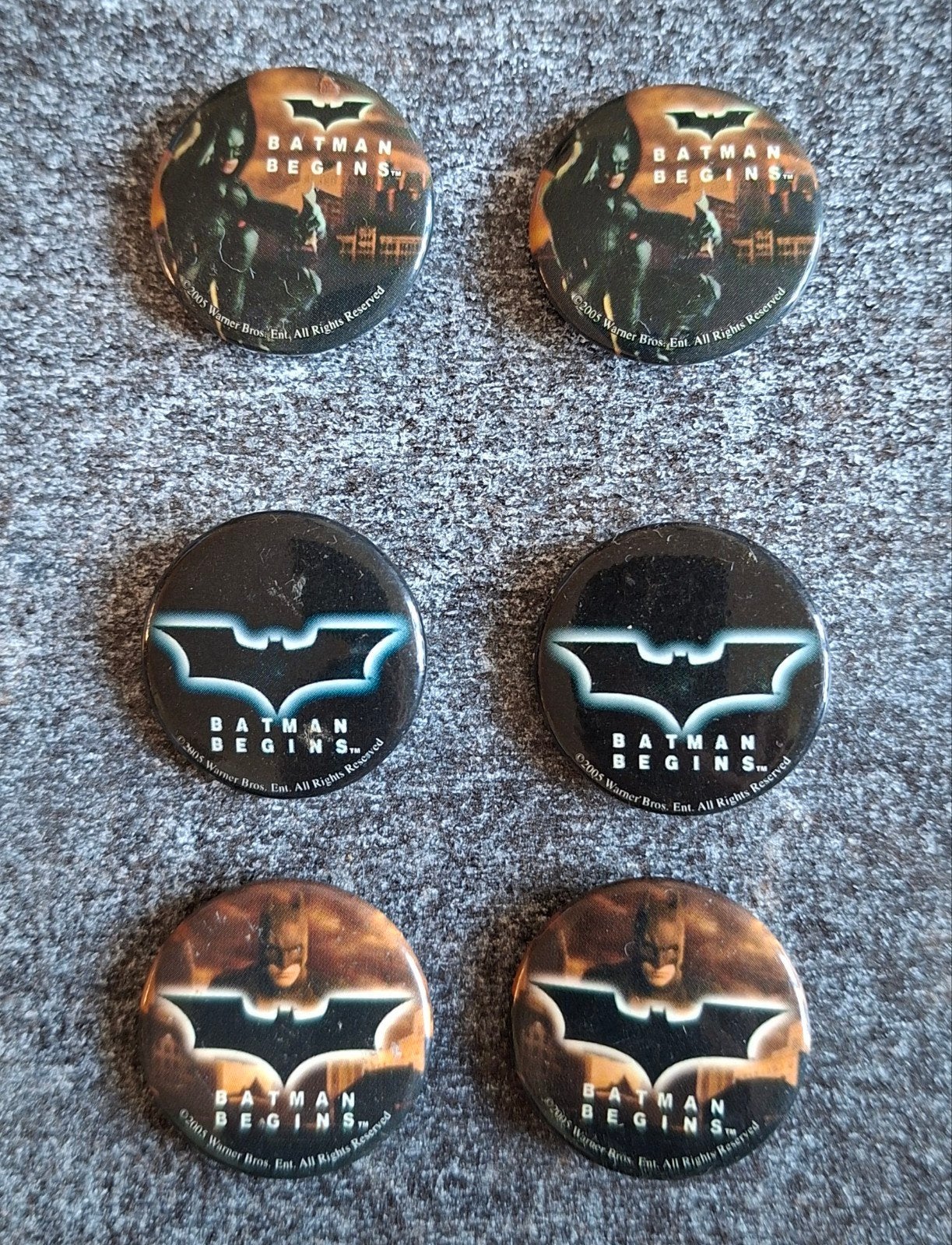 6 buttons Batman begins 2.5 cm, Verzamelen, Speldjes, Pins en Buttons, Ophalen of Verzenden, Overige onderwerpen