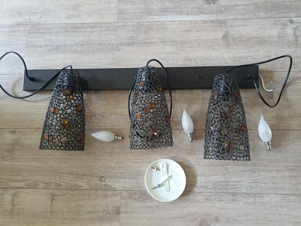 Prachtige lamp met warm gevend licht voor boven de eet tafel, Ophalen, Zo goed als nieuw