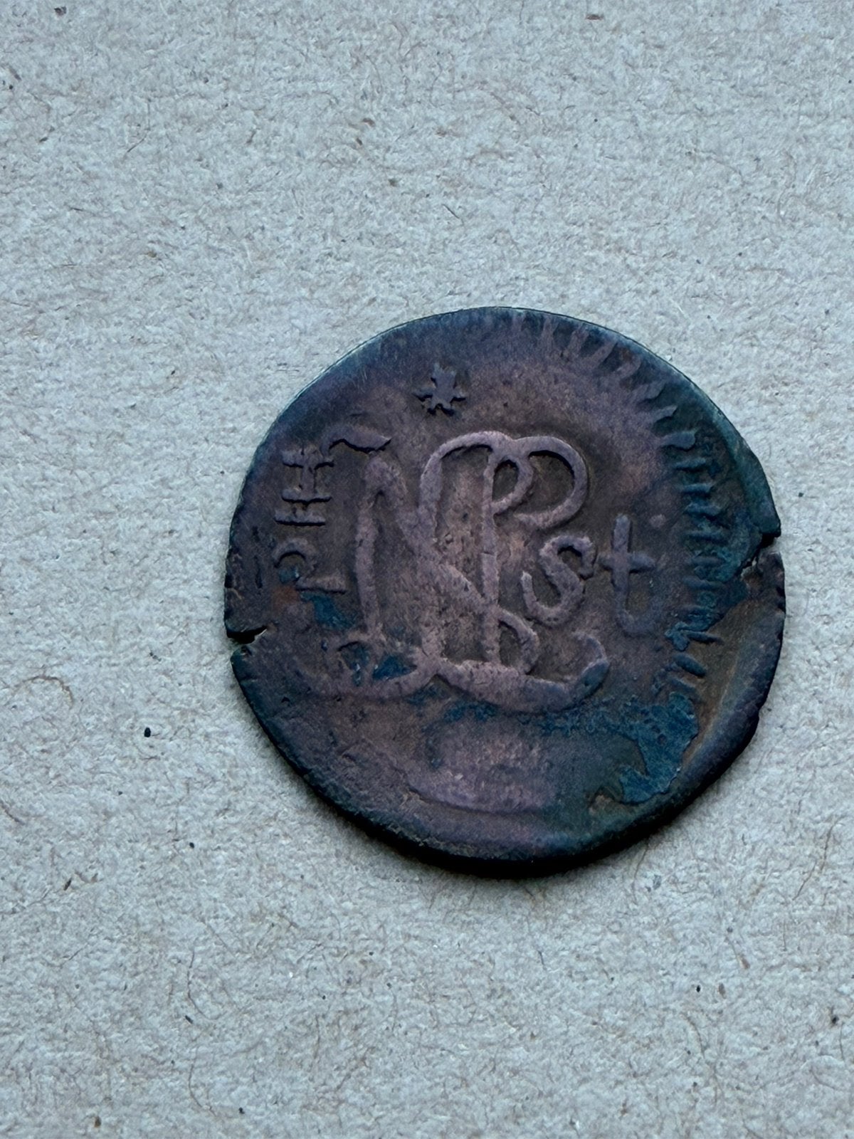 Nederlands Indie 1/2 stuiver 1810, Postzegels en Munten, Munten | Nederland, Ophalen of Verzenden, Vóór koninkrijk, Overige waardes