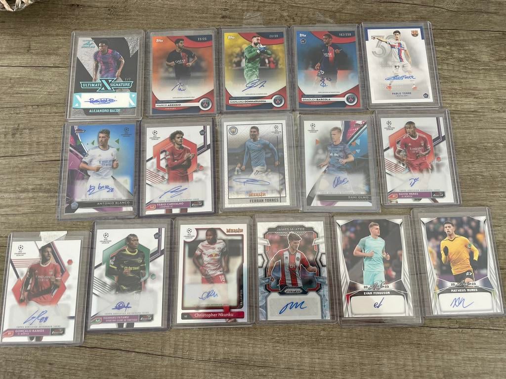 Diverse topps en panini kaarten o.a. met handtekening, Ophalen of Verzenden, Zo goed als nieuw
