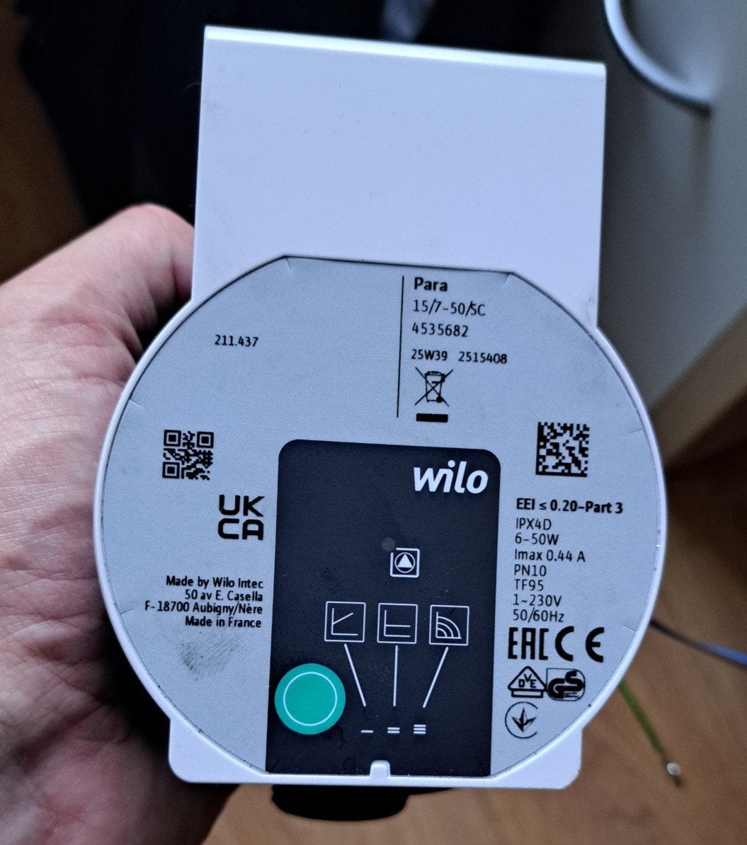 Wilo Para Intergas CV 15/7-50/SC Circulatiepomp z.g.a.n, Doe-het-zelf en Verbouw, Minder dan 25 liter, Ophalen of Verzenden, Minder dan 200 liter/min