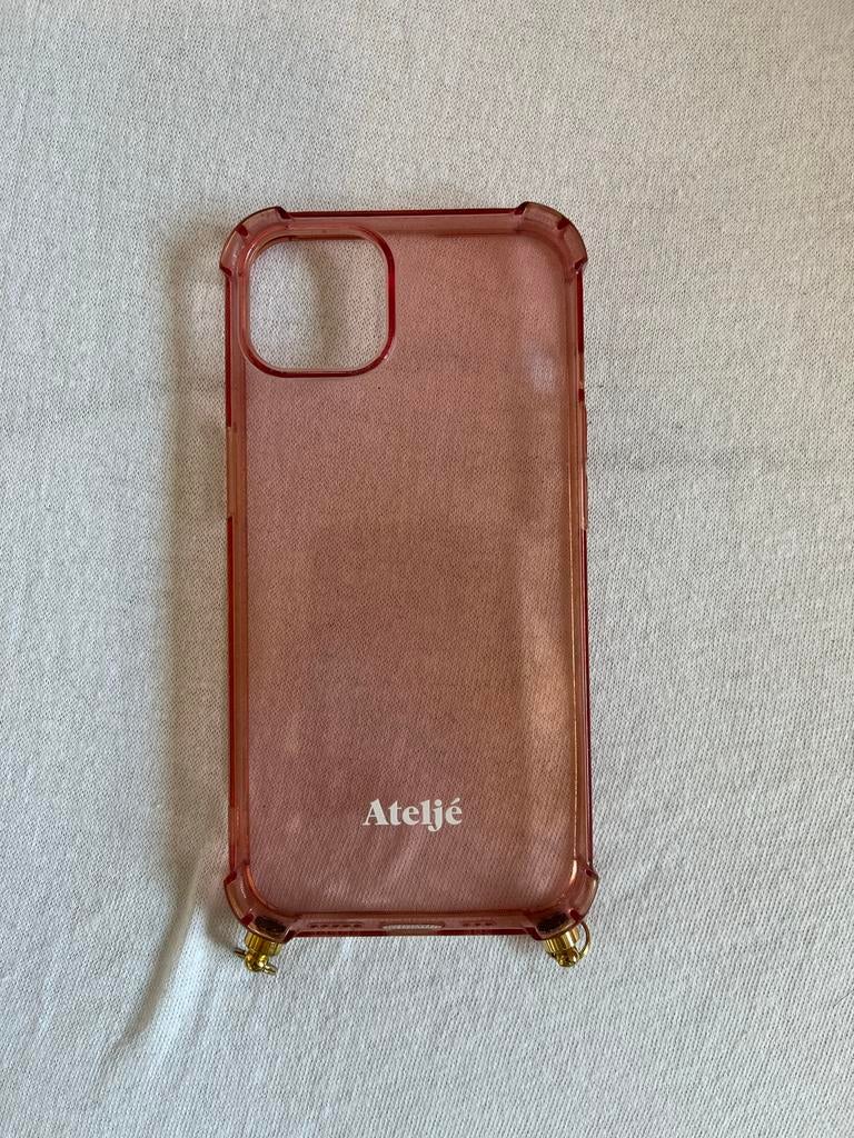Ateljé iPhone 13 Hoesje - Transparant Roze, Kunststof, IPhone 14 Pro Max, Overige merken, Hoesje of Tasje