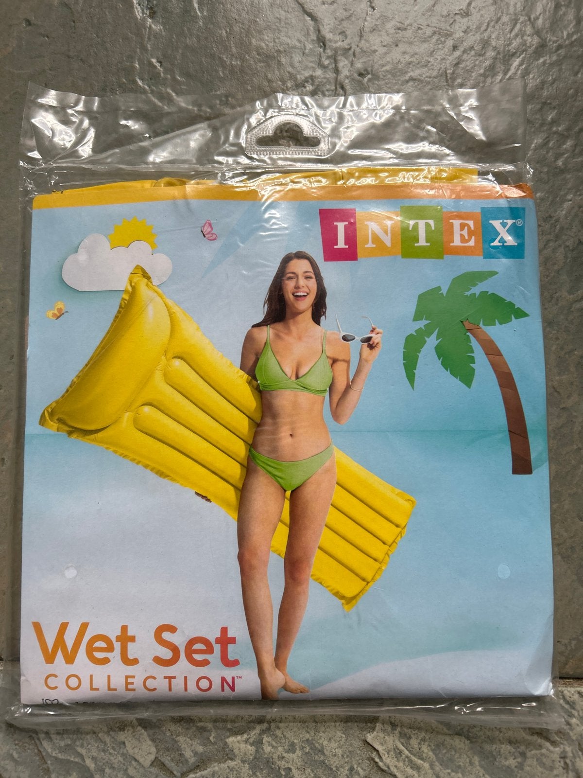 Intex Wet Set Opblaasbaar Zwemmatras Geel, Ophalen of Verzenden, Nieuw, Overige typen