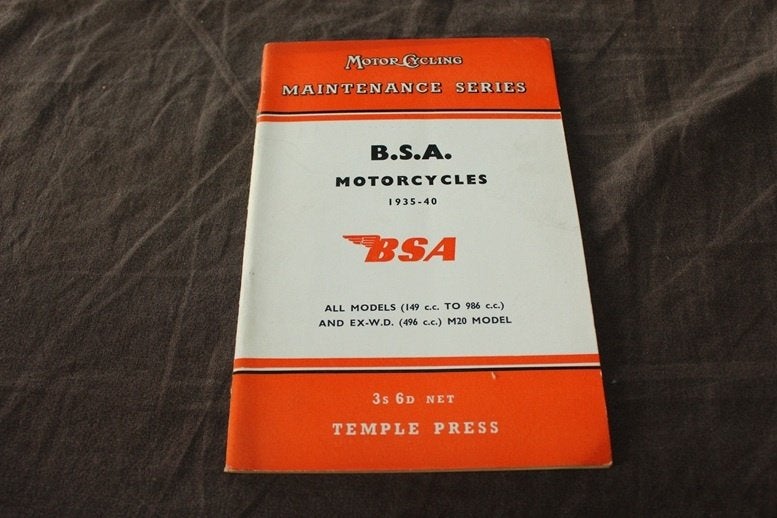 BSA 1935 -1940 all models 149cc 986cc EX WD M20 maintenance, Motoren, Ophalen of Verzenden, Overige merken
