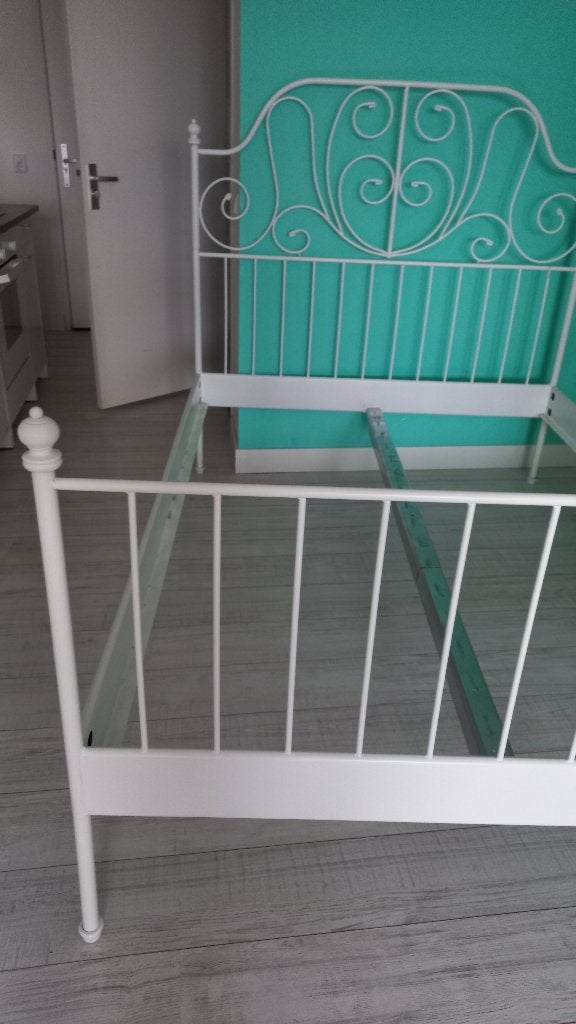 Leirvik Ikea 140 x 200, Huis en Inrichting, Ophalen, Gebruikt, Wit, Tweepersoons