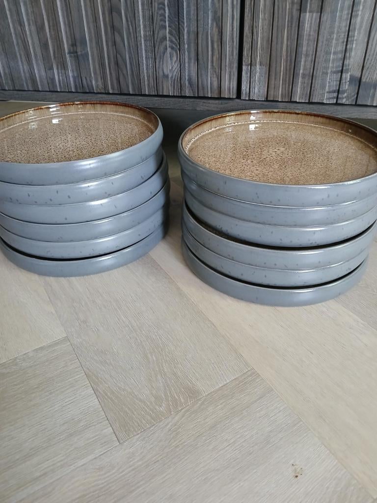 12 Dinerborden Moritz & Moritz reactive glaze/reactief glazu, Ophalen, Nieuw, Bord(en), Overige stijlen