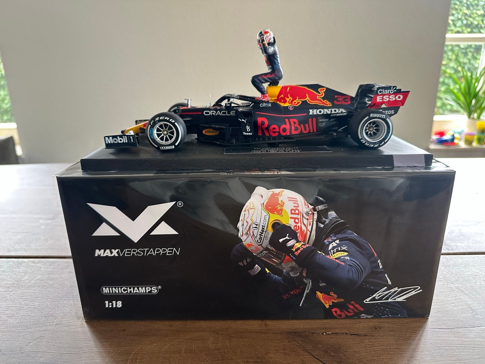 Max Verstappen modelauto 1:18 Monaco GP 2021 winnaar, Ophalen of Verzenden, Nieuw, Auto, MiniChamps