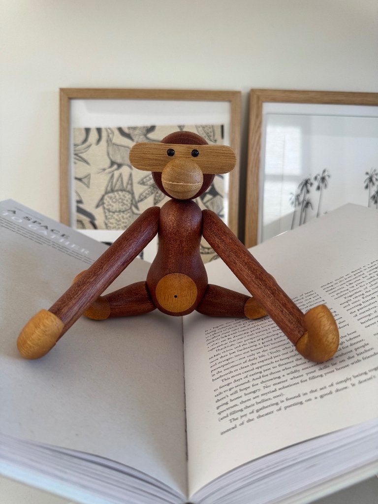 Houten Aapje | Deens Design | Monkey small, Antiek en Kunst, Kunst | Designobjecten, Ophalen of Verzenden, Hout
