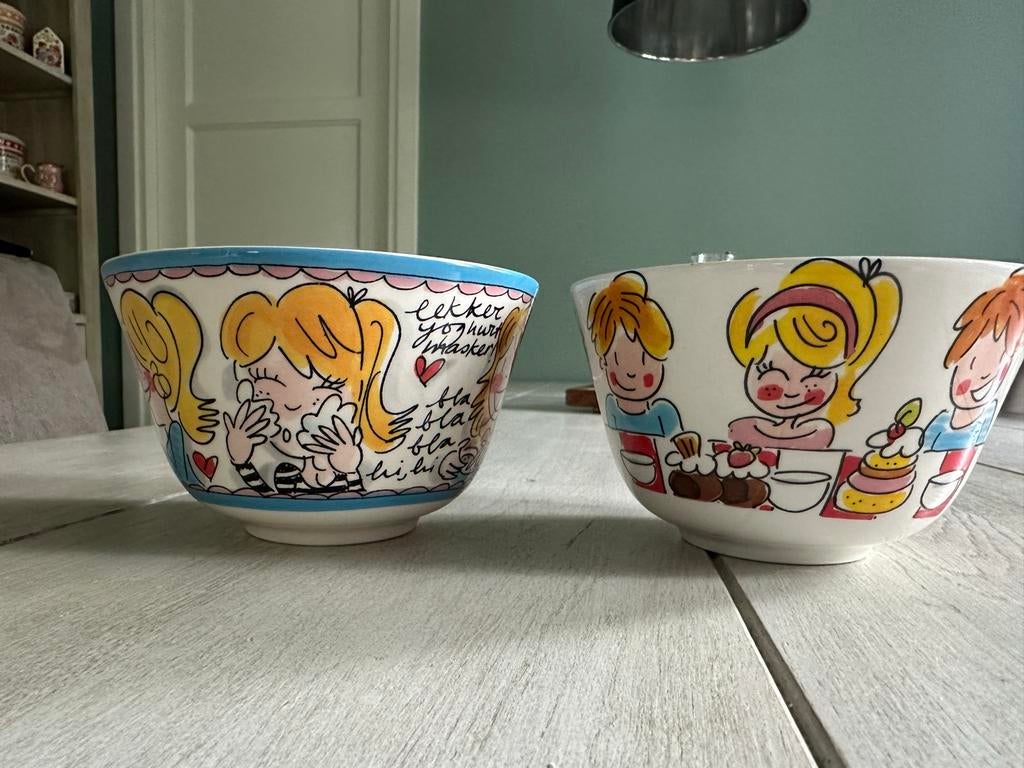Blond Amsterdam schaaltjes - set van 2, Porselein of Keramiek, Schaal, Rond, Ophalen of Verzenden