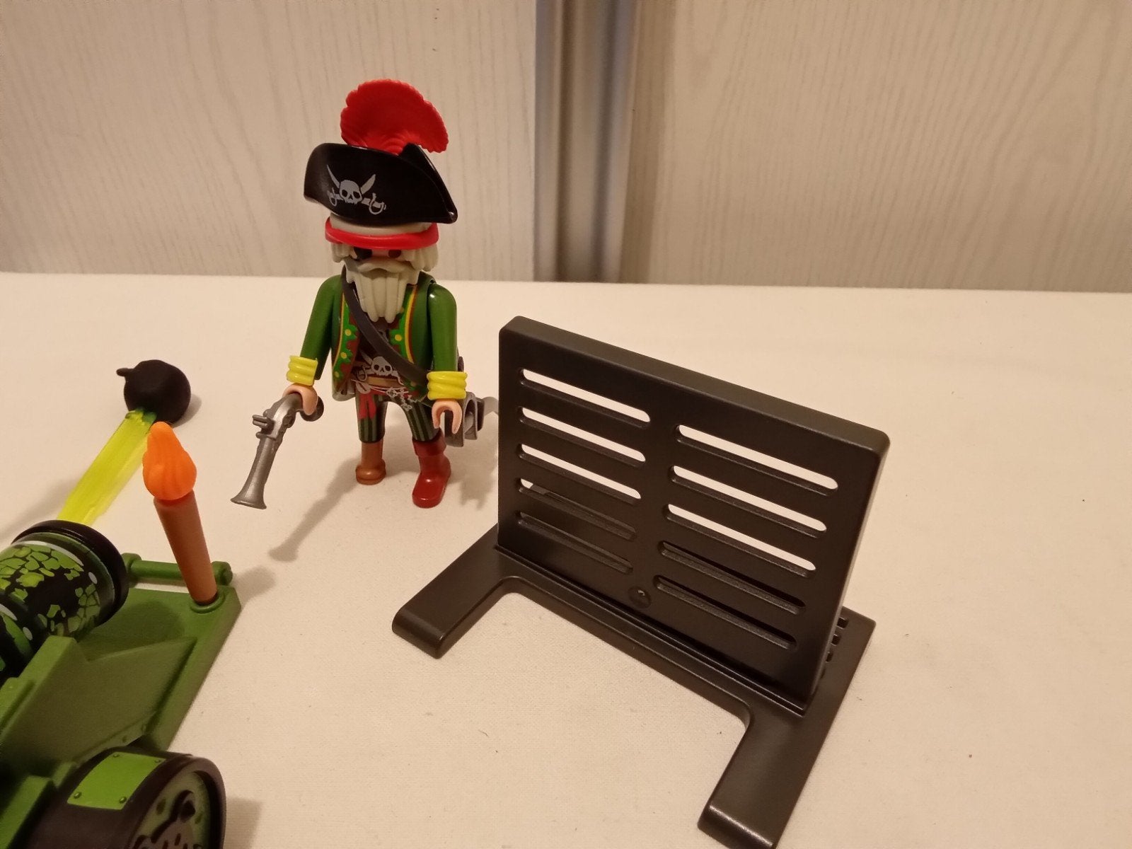 Playmobil 6162 piratenkapitein met groene kanon compleet, Pirates, Complete set, Overige typen, Ophalen of Verzenden